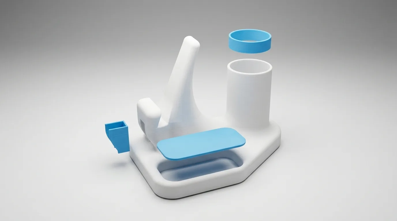 Exploded component view of the Dock pieces
